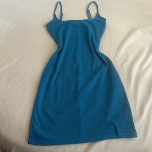Blue mini dress